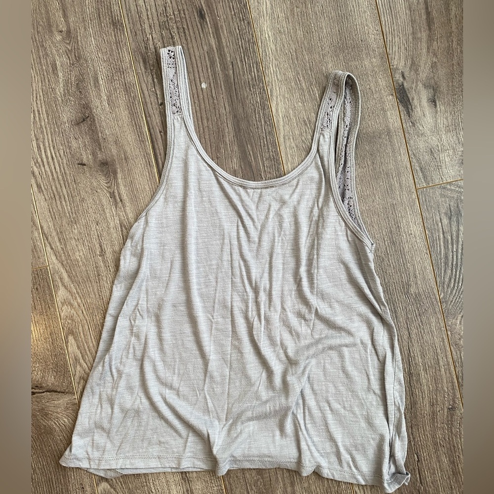 CLEAROUT Aerie Lightweight Loose Grey Tank Top w/ Low back